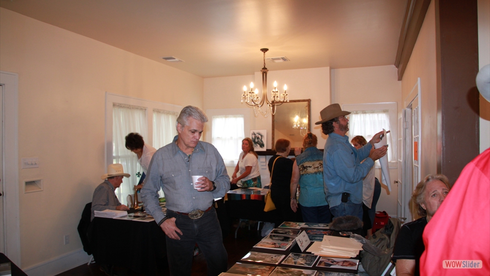 Marshall Teague inspecting the displays